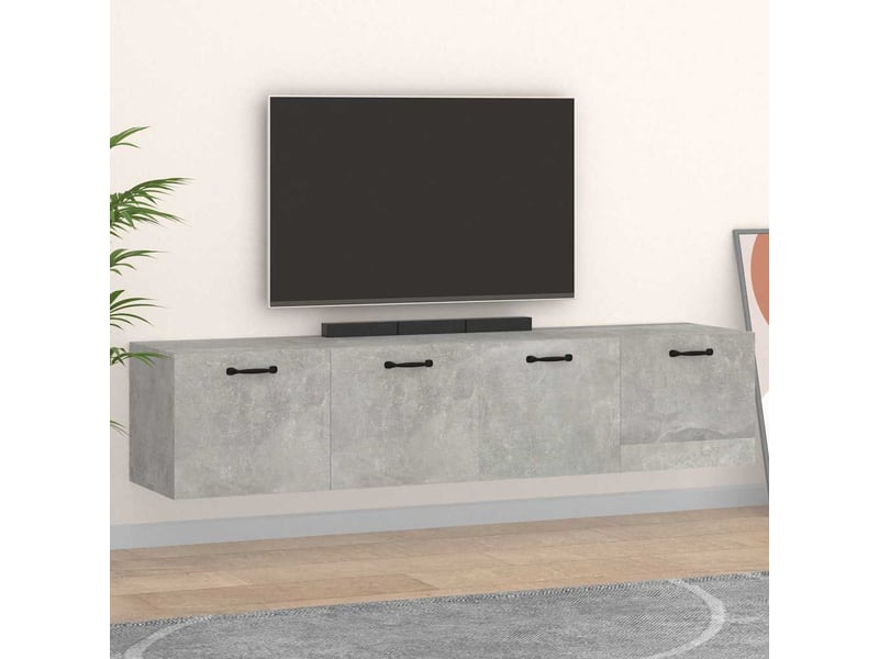  Armoires murales 2 pcs salon gris béton 60x36,5x35cm bois d'ingénierie shl6524  - Conforama B