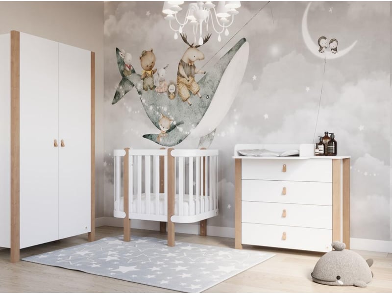  Yappyétude - kit pour berceau 80x60 cm - gris ciel 4754010388882 - Conforama E