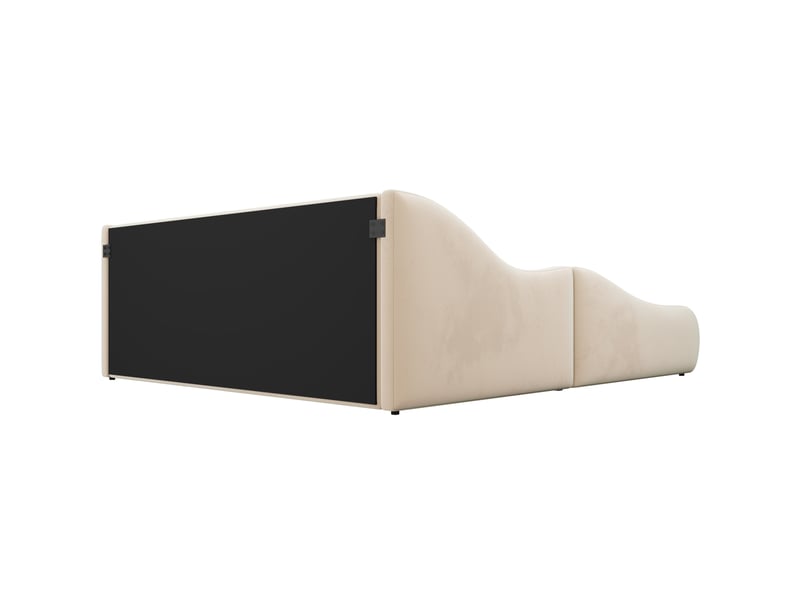  Lit enfant 90x200 cm avec protections latérales mdf beige sans matelas  - Conforama D