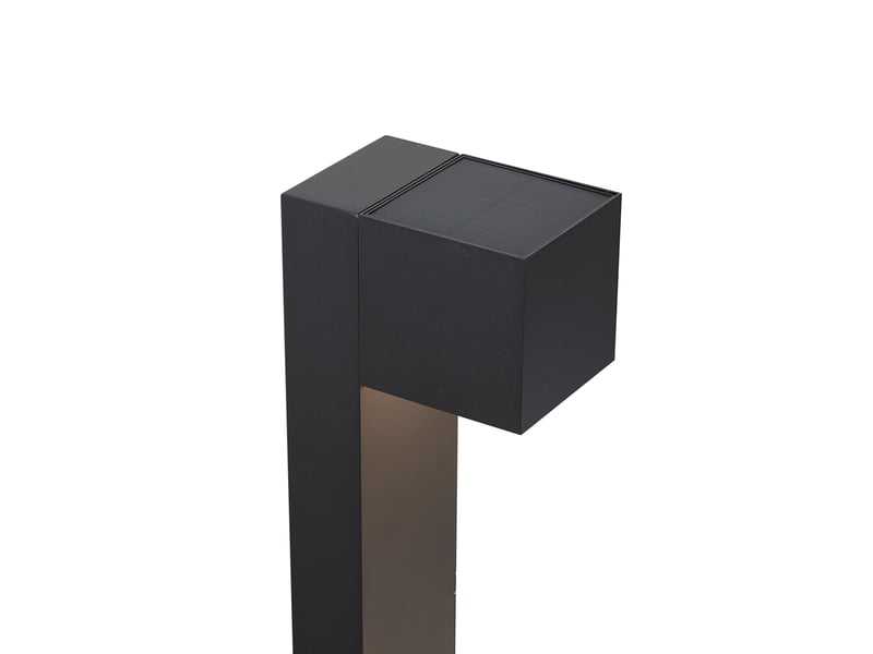  Lampe d'extérieur noire 65cm incl. Led ip64 avec lumière atténuée et solaire - charlene  - Conforama D