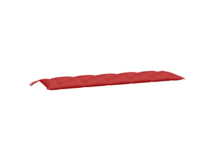 Coussin de banc de jardin, coussin d'assise rouge 180x50x7 cm tissu oxford cf52803