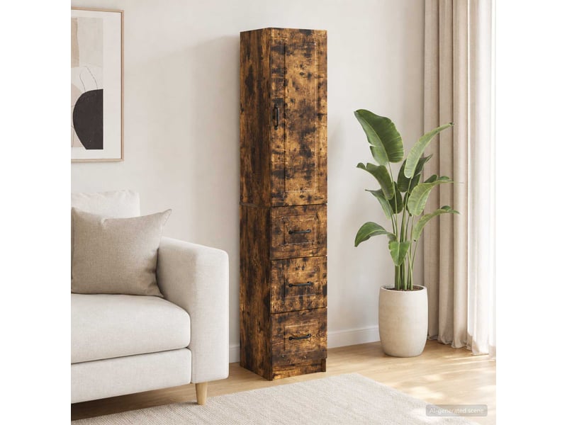  Ensemble de meubles 2 pcs, rangement de salon 33 x 34,5 x 87 cm bois d'ingénierie shl8807  - Conforama B