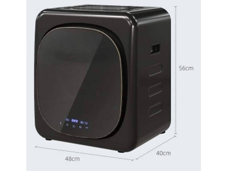  Sèche-linge à évacuation 48x40x56 cm 4 kg 800 w métal noir  - Conforama E
