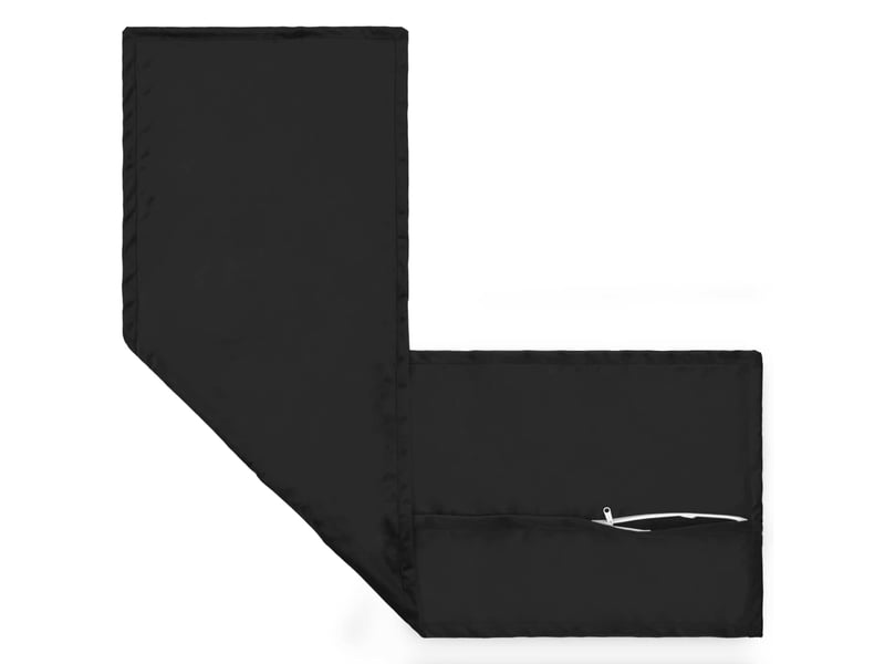  Coussin avec oreiller, coussin décoratifs houten noir 40 x 145 cm fløjl cf51339  - Conforama D