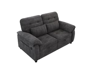 Canapé d'angle gauche convertible <strong></strong> <strong></strong> 2 places Tissu Gris
