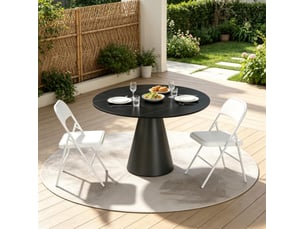 Lot de 2 chaises pliantes de salle à manger,45 x 46 x 78 cm – blanc – acier, pliage compact et léger