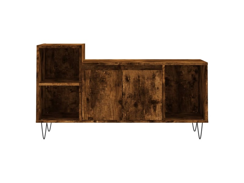  Meuble tv - banc tv - meuble de rangement chêne fumé 100x35x55 cm bois d'ingénierie  - Conforama E