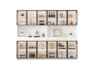 Vitrine coloris blanc  <strong>MERAX</strong> <strong>vitrine blanc</strong> - 240 cmx200 cm