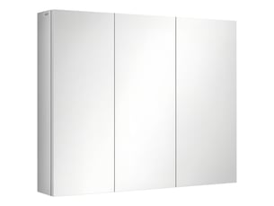 Armoire de toilette avec 3 portes miroir en acier inoxydable argenté 70x12x55 cm