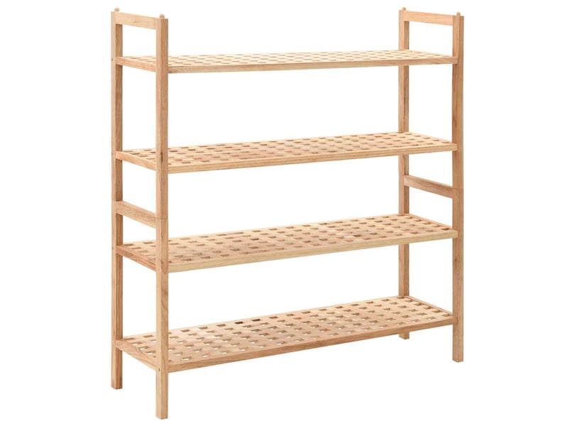  Meuble à chaussures, étagère à chaussures bois de noyer massif 69x26x81 cm  - Conforama B