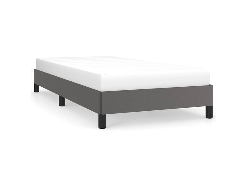  Lit simple- lit adulte -  cadre de lit sans matelas gris 80x200 cm similicuir  - Conforama A