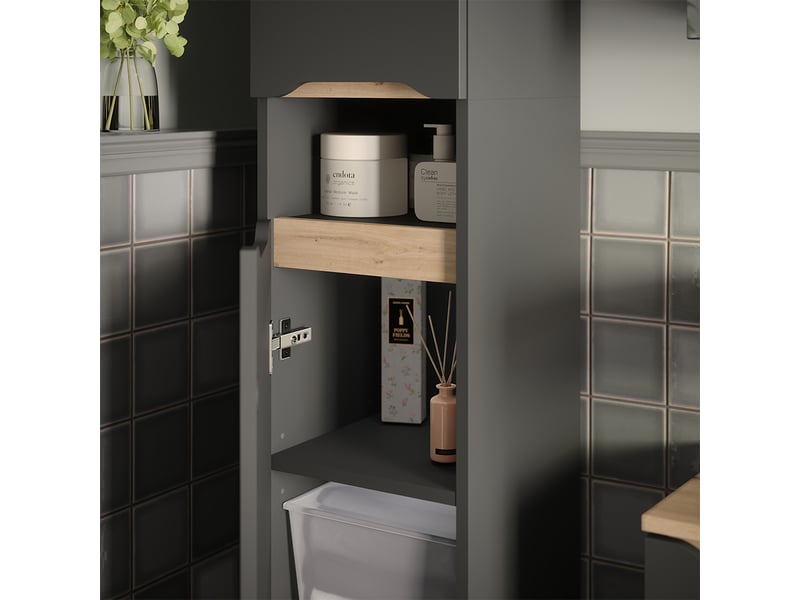  Vicco meuble salle de bain, anthracitechêne artisan, 30.2x192.5cm  - Conforama D