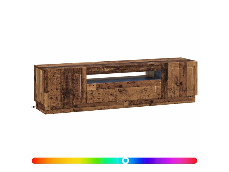  Meuble tv - banc tv - meuble de rangement led bois ancien bois d'ingénierie  - Conforama C
