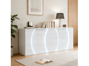 Buffet 3 porte(s)  0 tiroir(s) MAISENTIEL  - 150 cm coloris blanc 