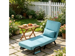 Fauteuil convertible  WISHDOR Tissu bleu