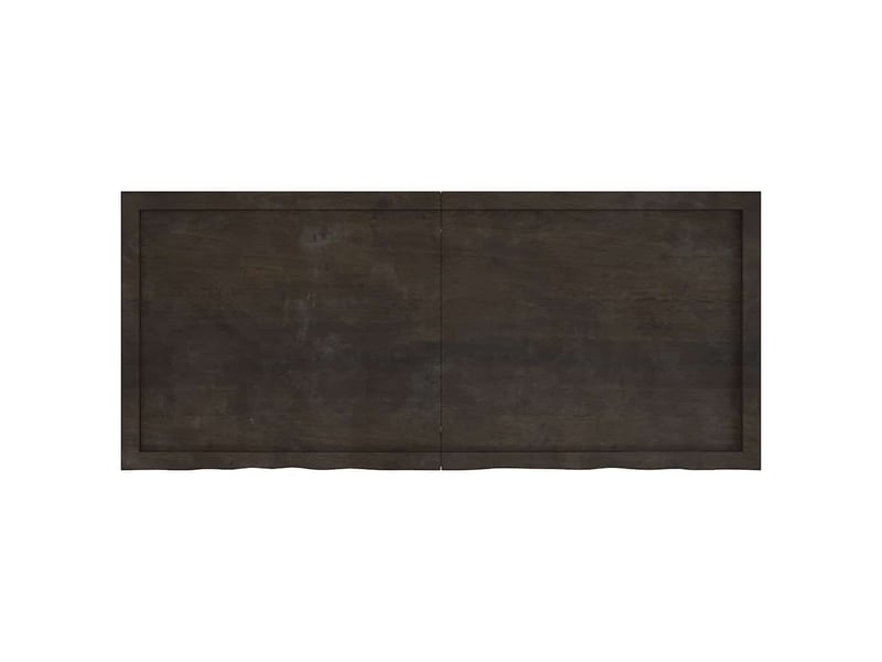 Comptoir de salle de bain, plan de travail marron foncé bois massif traité cf65875 - Conforama C