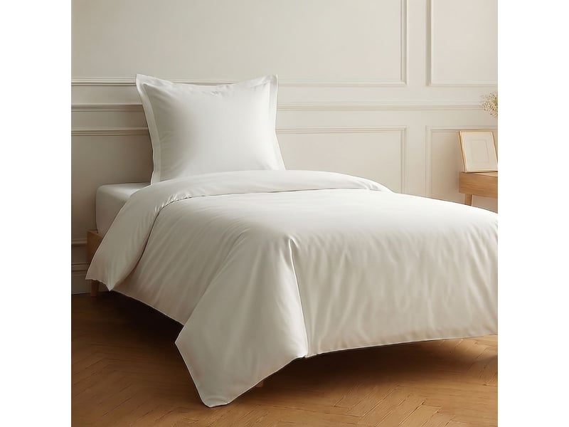  Parure housse de couette 140x200cm + 1 taies 100% coton blanc - vitalia VITALIA - Conforama A