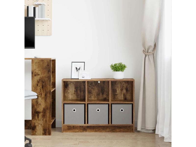  Buffet - bahut - meuble de rangement chêne fumé 73,5 x 22,5 x 53,5 cm  - Conforama D