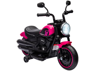 Moto électrique pour enfants de 18 à 36 mois avec roues et phare, 76 x 42 x 57 cm, rose et noir