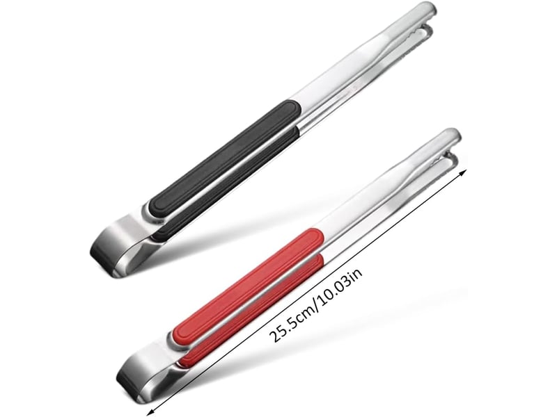2 pièces pince barbecue inox, longueur 25 cm, résistant à la chaleur, pince de cuisson avec poignée antidérapante, multifonctions pour la cuisson No Commercial reference - Conforama B