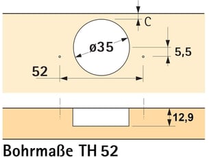 Paire de charnières hettich sensys 8645i avec fermeture douce à 110 degrés, charnières amorties avec vis m4