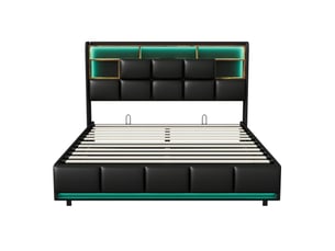 Lit coffre 160x200 cm coloris noir