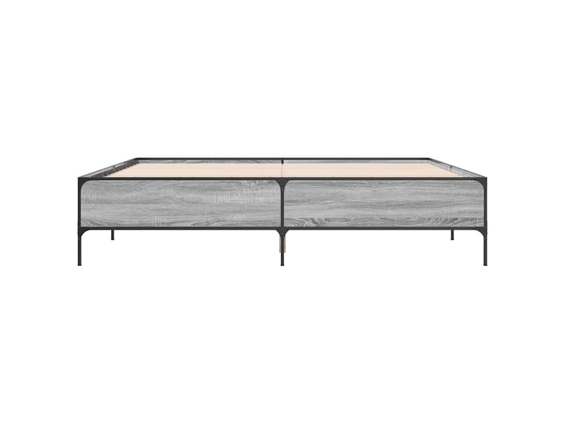  Lit double- lit adulte -  cadre de lit sans matelas sonoma gris 180x200 cm  - Conforama D
