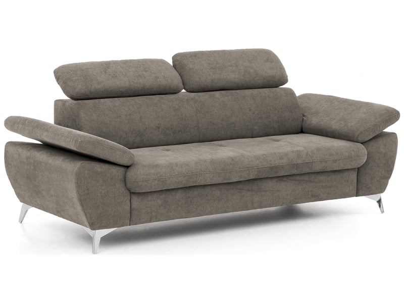 Canapé droit 3 places en tissu ALLY 2 coloris sable - Conforama B