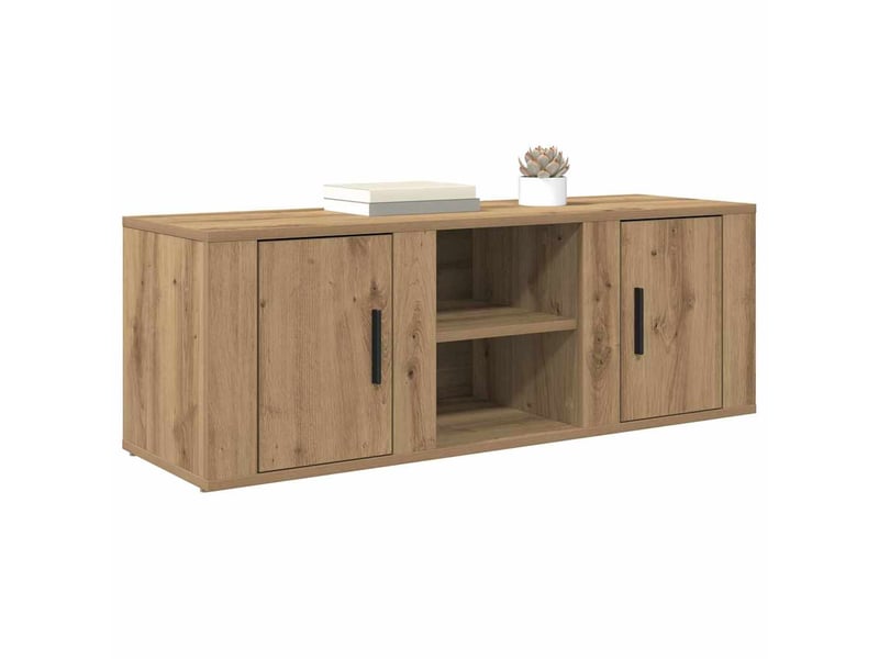 Meuble tv - banc tv - meuble de rangement 100 x 31,5 x 35 cm chêne artisanal bois d'ingénierie - Conforama C