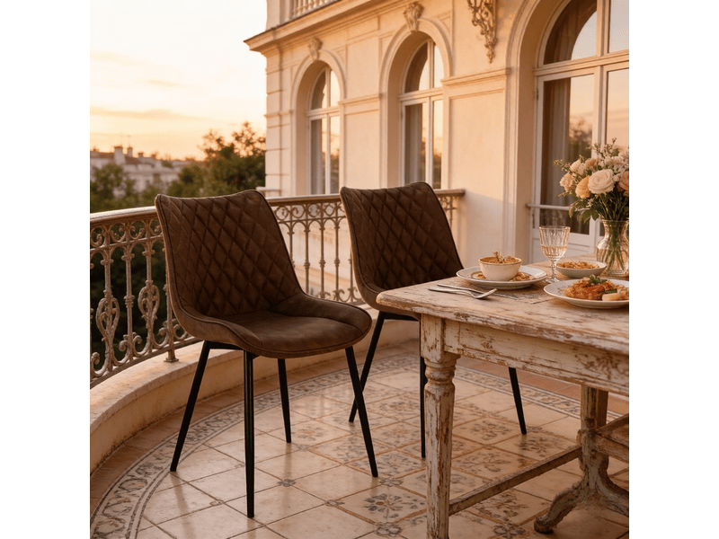  Chaises élégance lot de 2, bureau, salle à manger, rembourrées, fauteuils d'appoint et salon uniques  - Conforama D