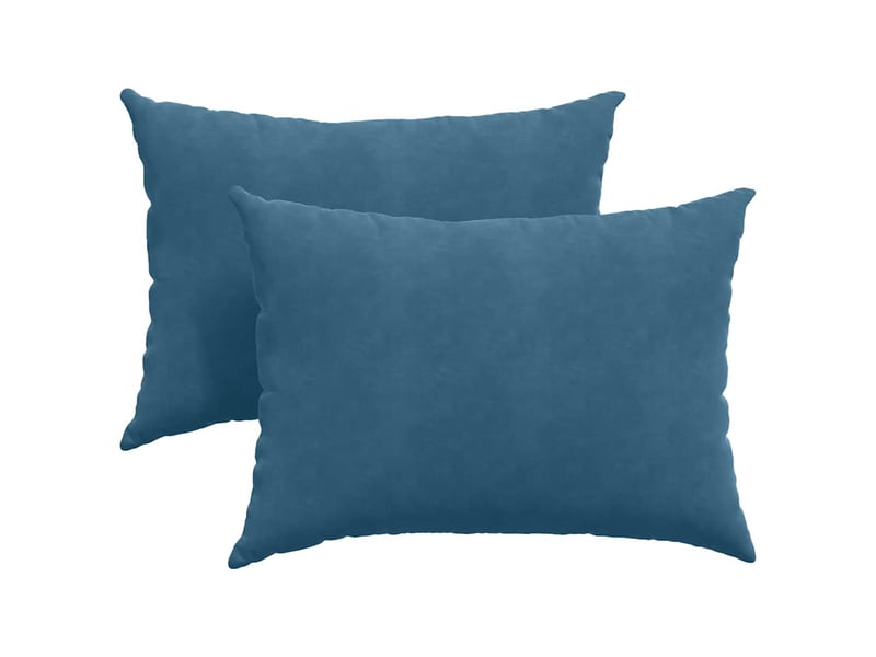 Lot de 2 coussins de canapé, coussins décoratifs bleu 70 x 50 cm cf59009 - Conforama A