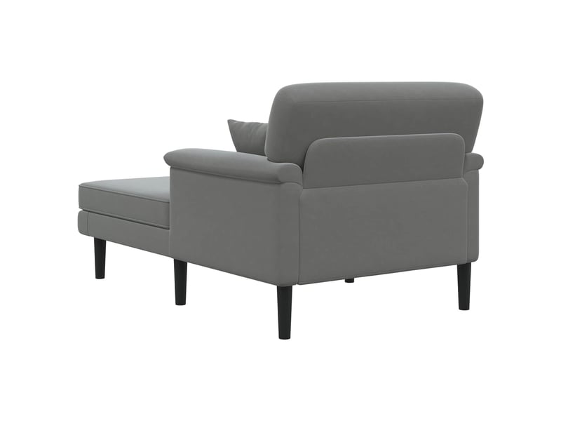  Vidaxl chaise longue gris foncé velours  - Conforama E
