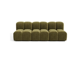 Canapé droit fixe PREMIUM INTERIORS CMO435VTTVV 4 places Velours vert