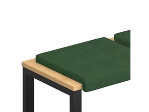 Lot de 4 coussins de banc, coussins d'assise, coussins pour chaisecanapé velours côtelé vert foncé profondeur 35 cm cf52612