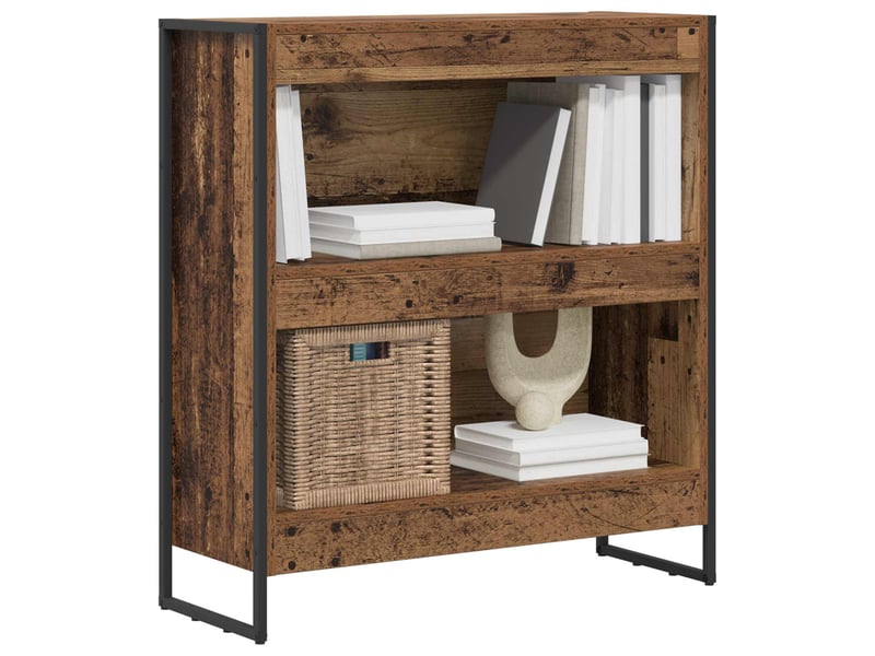 Bibliothèque, armoire à livres 80 x 30 x 86,5 cm bois d'ingénierie bois ancien - Conforama C