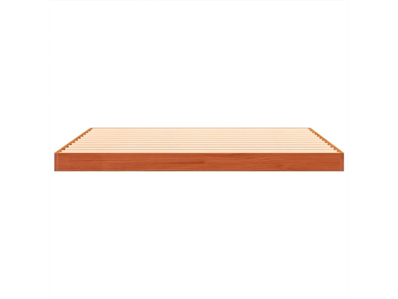  Lit double- lit adulte -  cadre de lit sans matelas  marron 135x190cm bois pin massif  - Conforama D