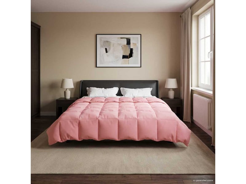 Couette - duvet d'été 220 x 240 cm été microfibre (100% polyester) rose - Conforama D