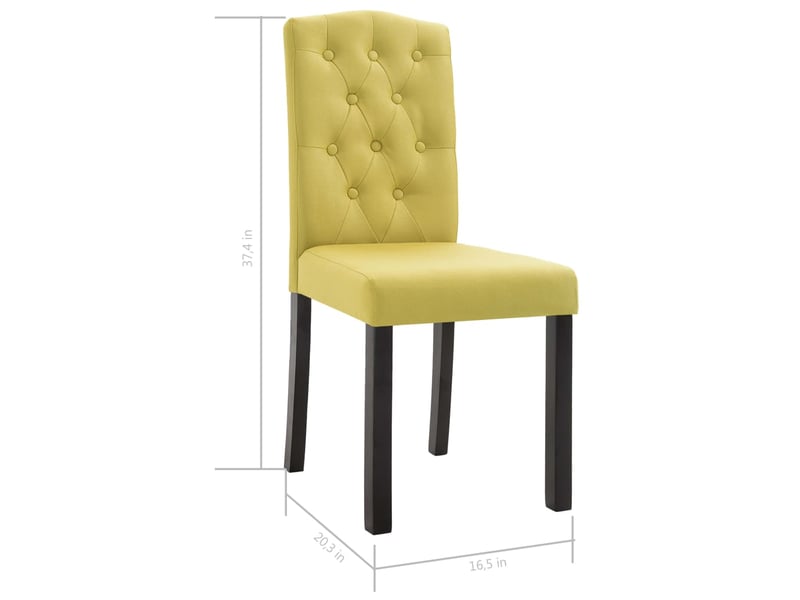  Vidaxl chaises à manger lot de 4 vert tissu  - Conforama C