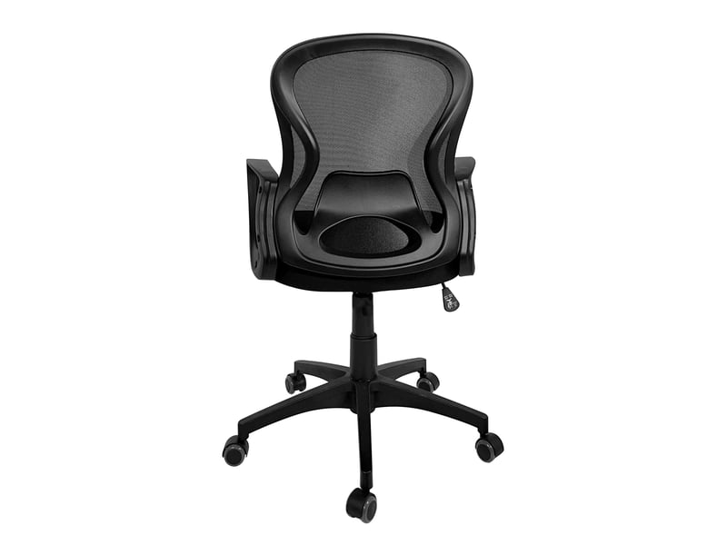  Chaise de bureau ergonomique fest avec soutien lombaire, mécanisme basculant et roulettes noire  - Conforama E