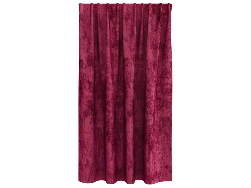  Lot de 2 rideaux en velours, rideaux de fenêtre rouge bordeaux 140 x 140 cm velours cf44242  - Conforama D