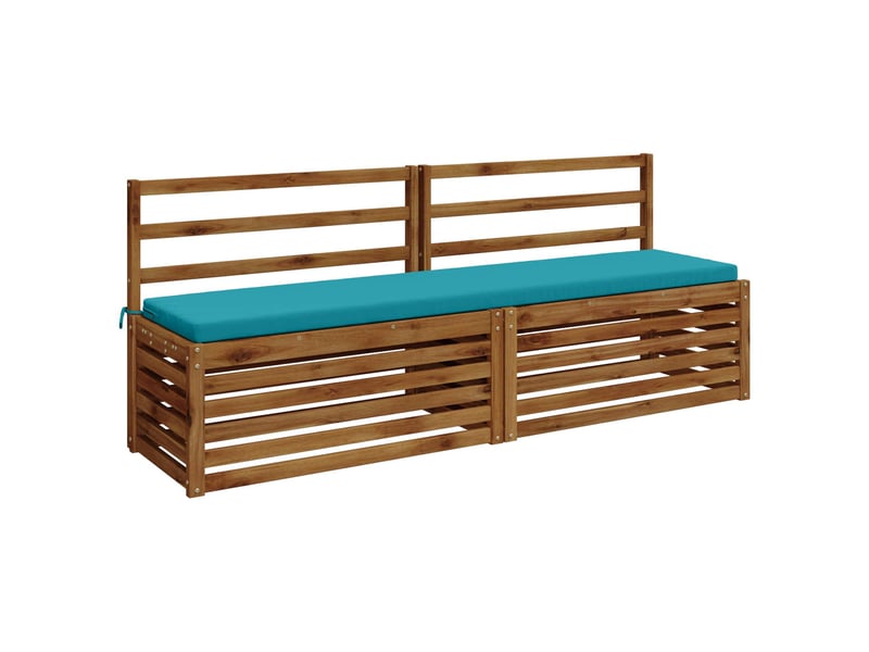 Lot de 2 coussins de banc, coussins d'assise soest 100 % polyester turquoise cf57508 - Conforama C