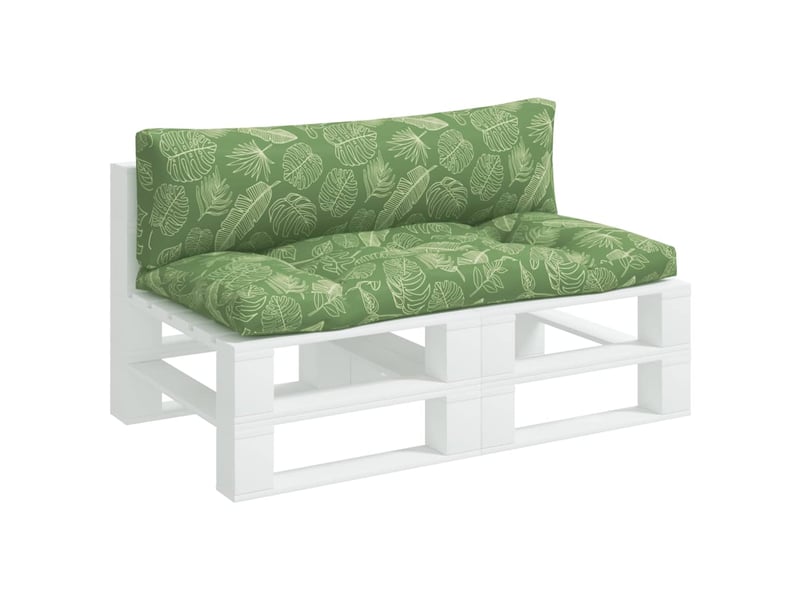  Lot de 2 coussins de palette, coussins de canapé motif de feuilles tissu oxford cf59571  - Conforama C
