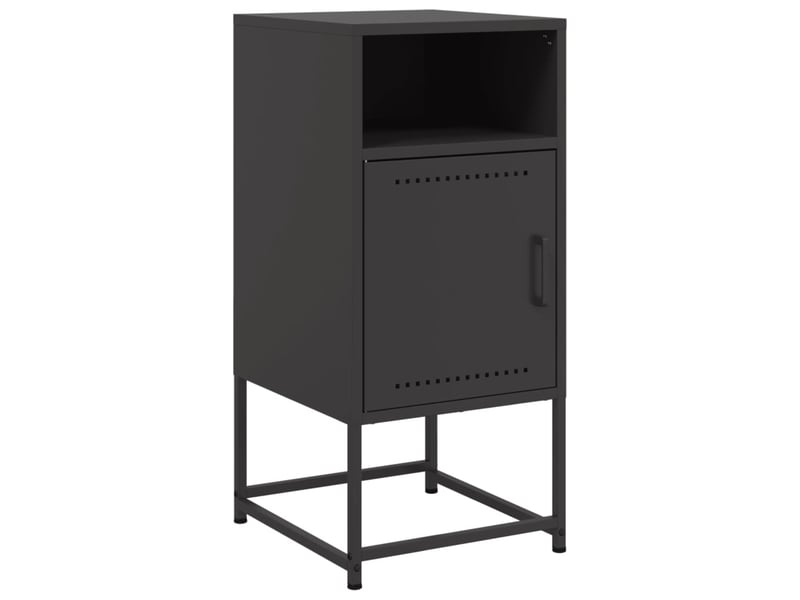  Lot de 2 tables de chevet - cabinet de chevet - table de nuit noir 36x39x78 cm acier  - Conforama D