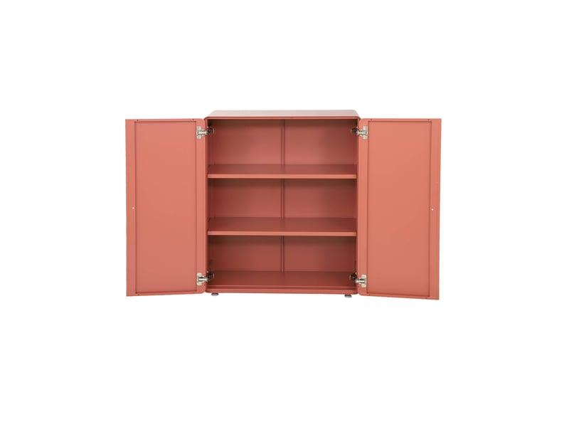  Commode armoire métal 2 portes terracotta - tribeca  - Conforama D