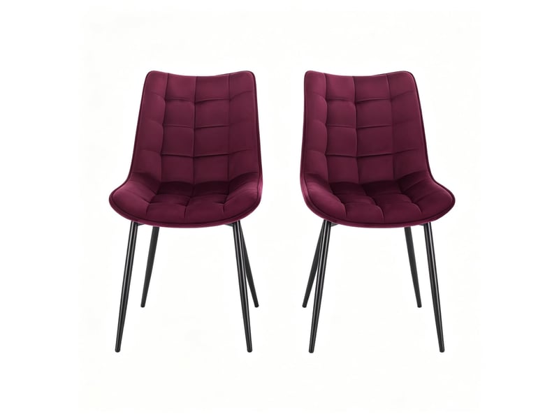  Chaises de salle à manger lot de 2 élégantes avec siège rembourré confortable et design moderne  - Conforama A