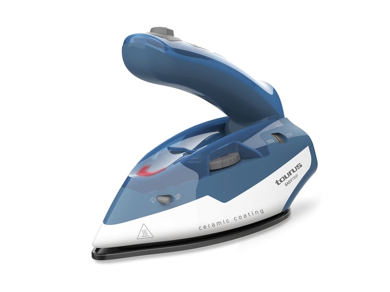  Taurus easytrip fer à repasser à sec ou à vapeur semelle en céramique 1000 w bleu, blanc  - Conforama B