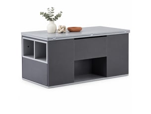 Table basse rectangulaire coloris gris VLIVRA  - 51 cmx100 cm