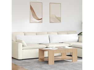 Lot de 2 coussins de canapé, coussins décoratifs tissu blanc 145 x 40 cm cf58762