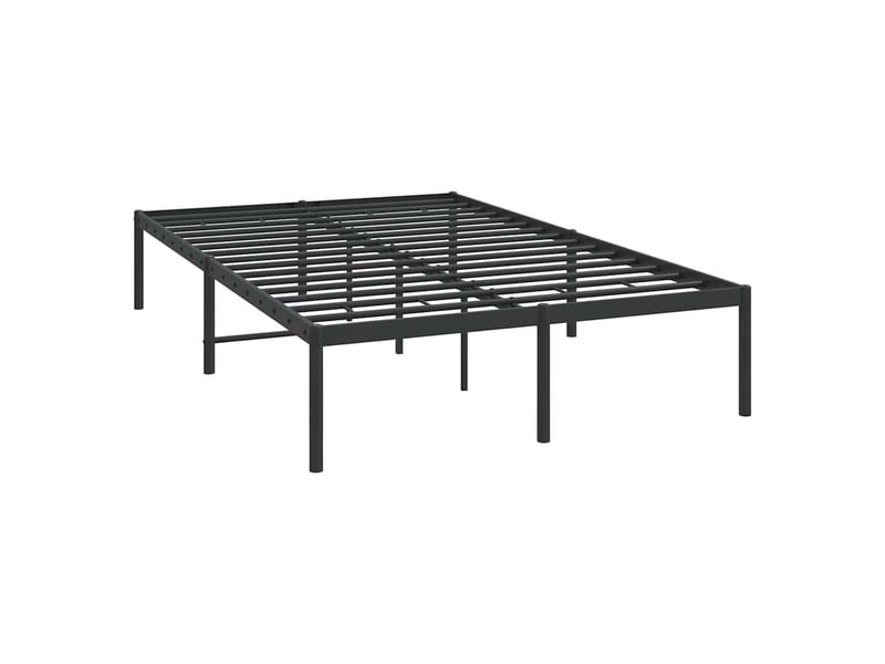  Lit double- lit adulte -  cadre de lit métal sans matelas noir 135x190 cm  - Conforama B