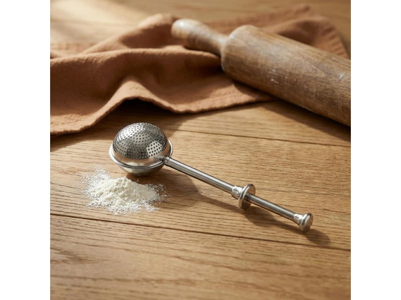  Saupoudreuse sucre glace et cacao en acier inoxydable 304 - tamis farine à une main avec manche à ressort - saupoudreuse à épousseter pour pâtisserie CSTY-0010101TY - Conforama D